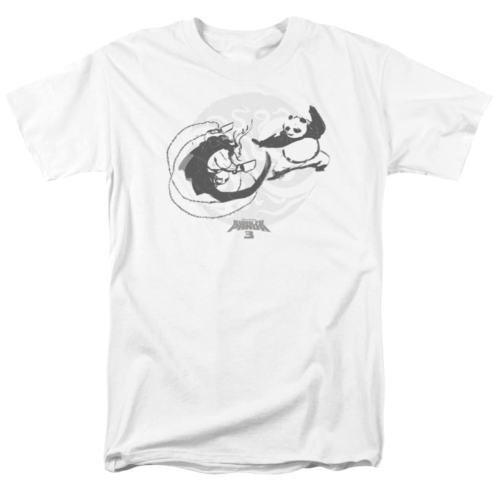 Kung Fu Panda Face Off Men's 18/1 Cotton Short-Sleeve T-Shirt