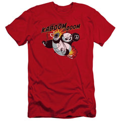 Kung Fu Panda Kaboom Of Doom Men's Ultra-Soft 30/1 Cotton Slim Short-Sleeve T-Shirt