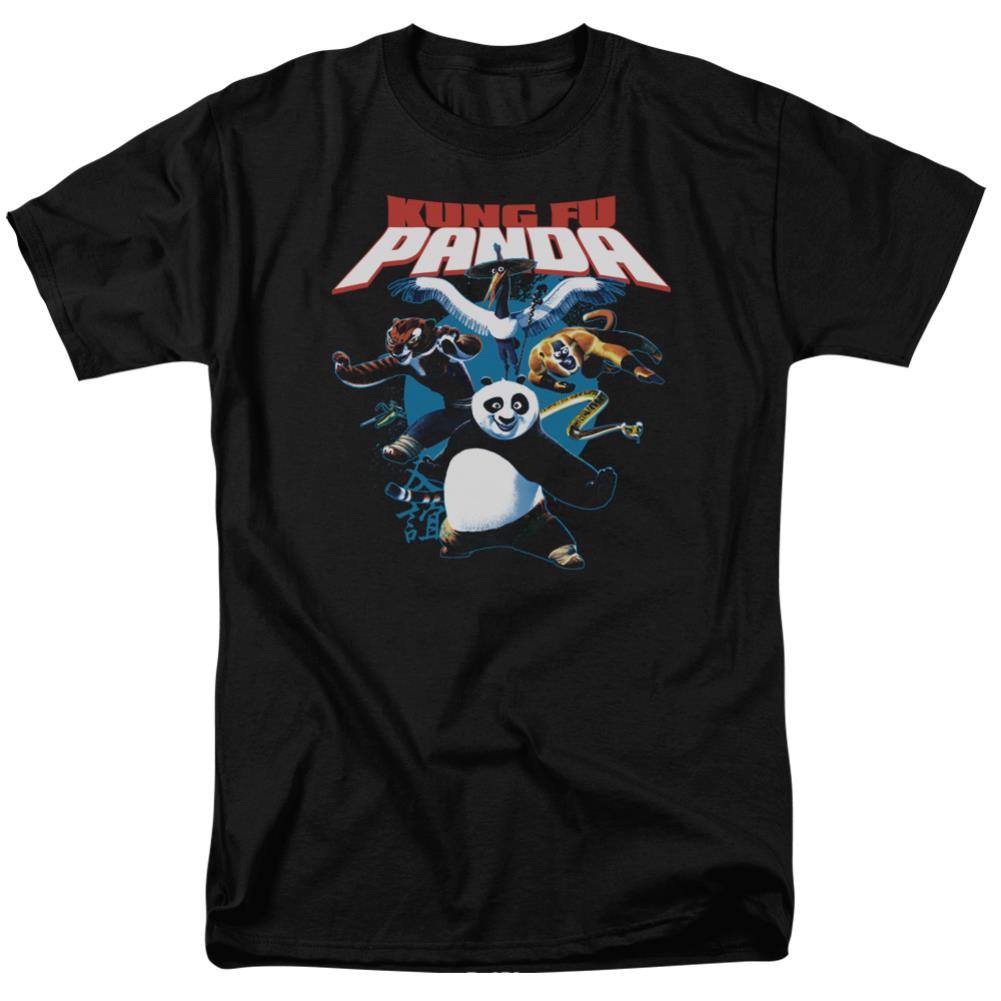 Kung Fu Panda Kung Fu Group Men's 18/1 Cotton Short-Sleeve T-Shirt
