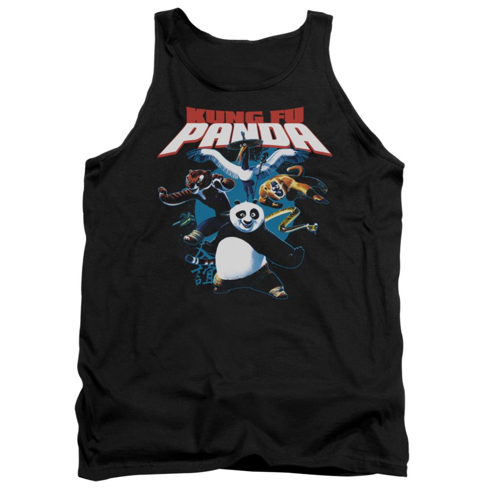 Kung Fu Panda Kung Fu Group Men's 18/1 Cotton Tank Top