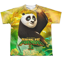 Kung Fu Panda Po And Friends Youth Regular Fit Poly Short-Sleeve T-Shirt