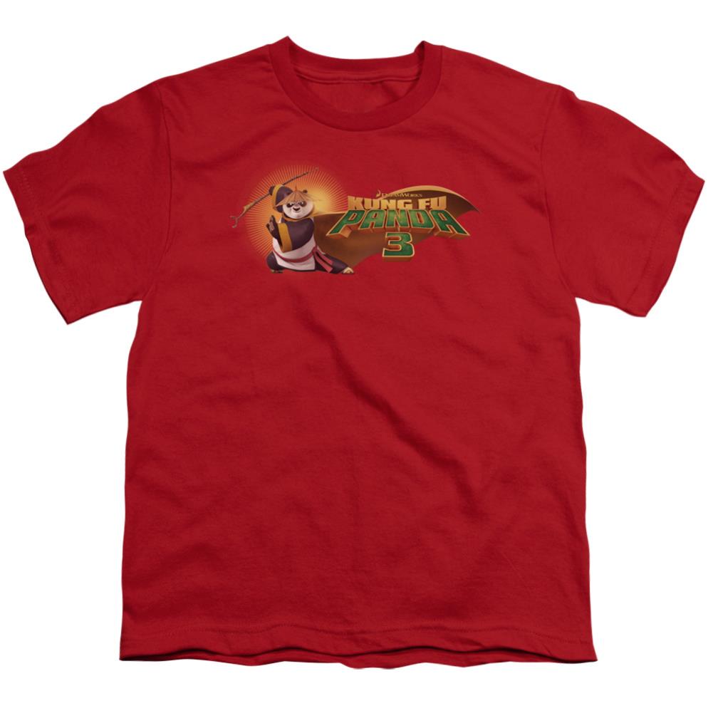 Kung Fu Panda Po Logo Youth 18/1 100% Cotton Short-Sleeve T-Shirt