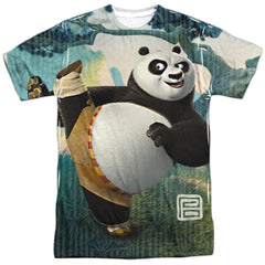 Kung Fu Panda Training Men's Regular Fit Polyester Short-Sleeve T-Shirt