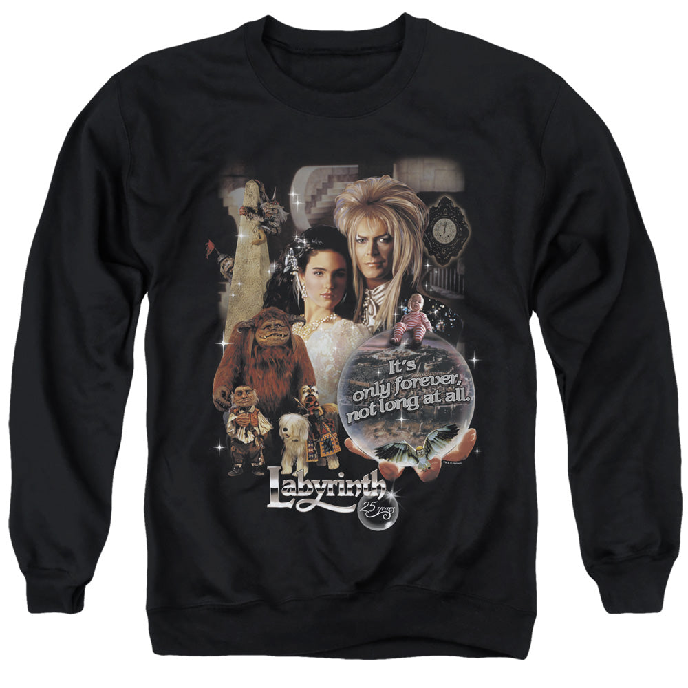 Labyrinth 25 Years Of Magic Men's Crewneck 50 50 Poly Long-Sleeve T-Shirt