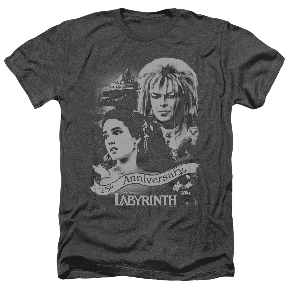 Labyrinth Anniversary Men's 30/1 Heather 60 40 Poly Short-Sleeve T-Shirt