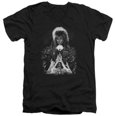 Labyrinth Castle Men's 30/1 Cotton Slim V-Neck T-Shirt