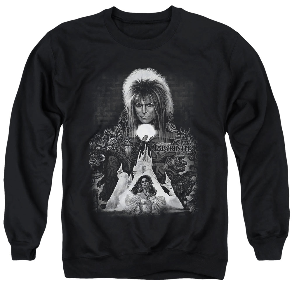 Labyrinth Castle Men's Crewneck 50 50 Poly Long-Sleeve T-Shirt