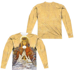 Labyrinth Cover Art (Front/Back Print) Men's Regular Fit Polyester Long-Sleeve T-Shirt