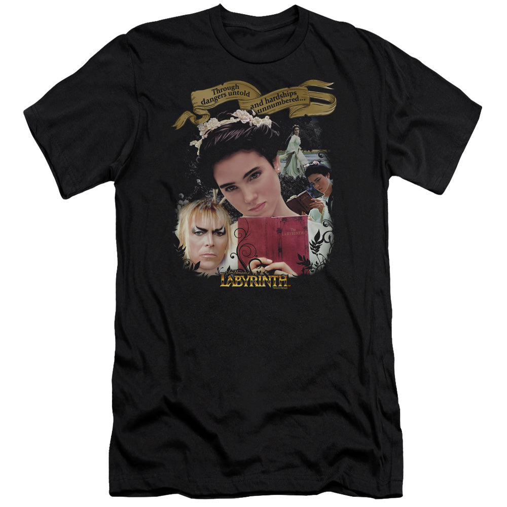 Labyrinth Dangers Untold Men's Ultra-Soft 30/1 Cotton Slim Short-Sleeve T-Shirt
