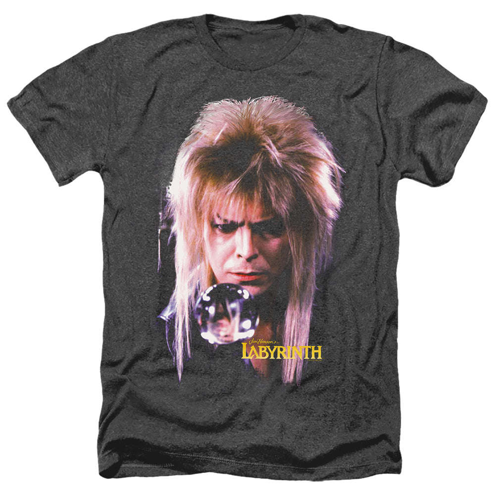 Labyrinth Goblin King Men's 30/1 Heather 60 40 Poly Short-Sleeve T-Shirt