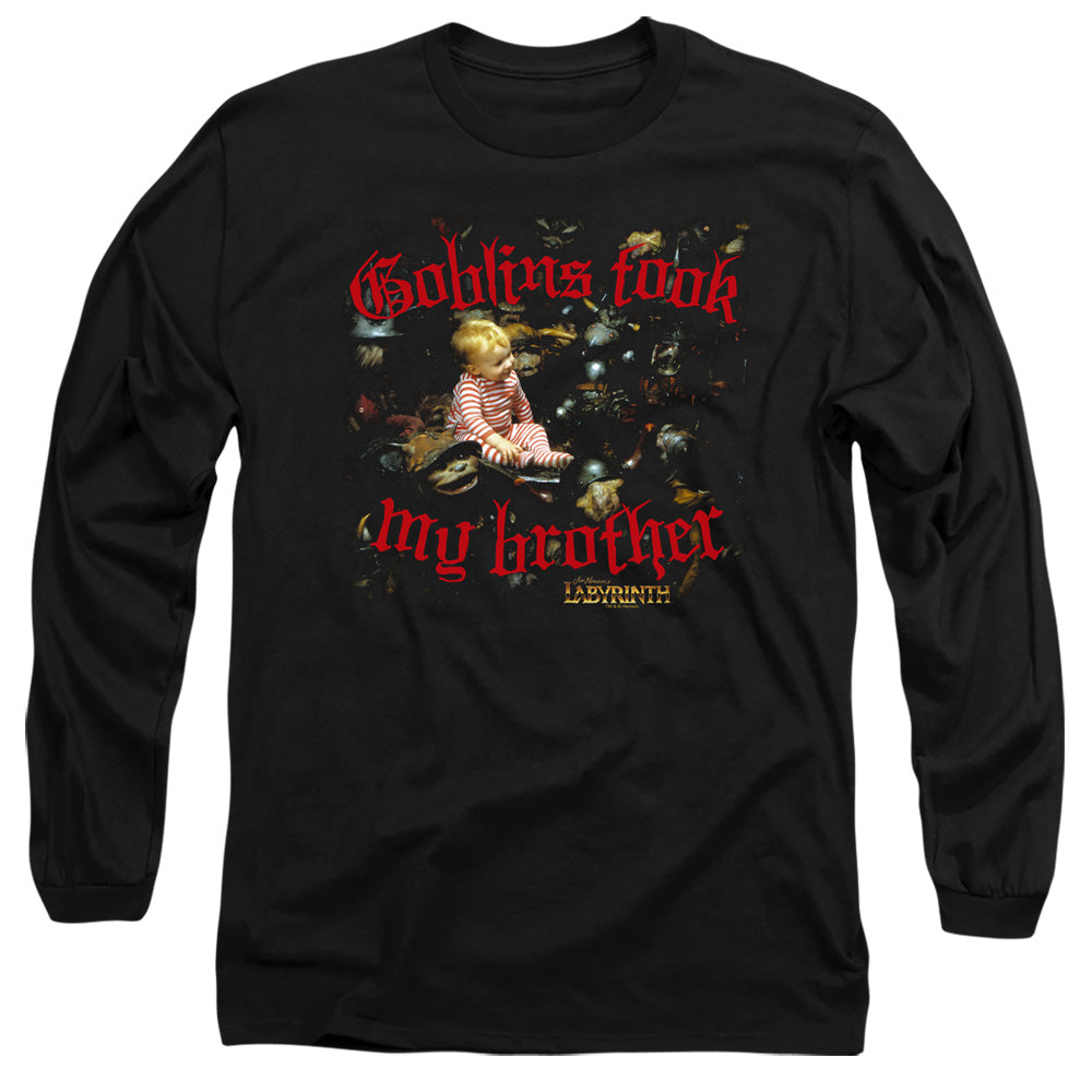 Labyrinth Goblins Took My Brother Men's 18/1 Cotton Long-Sleeve T-Shirt