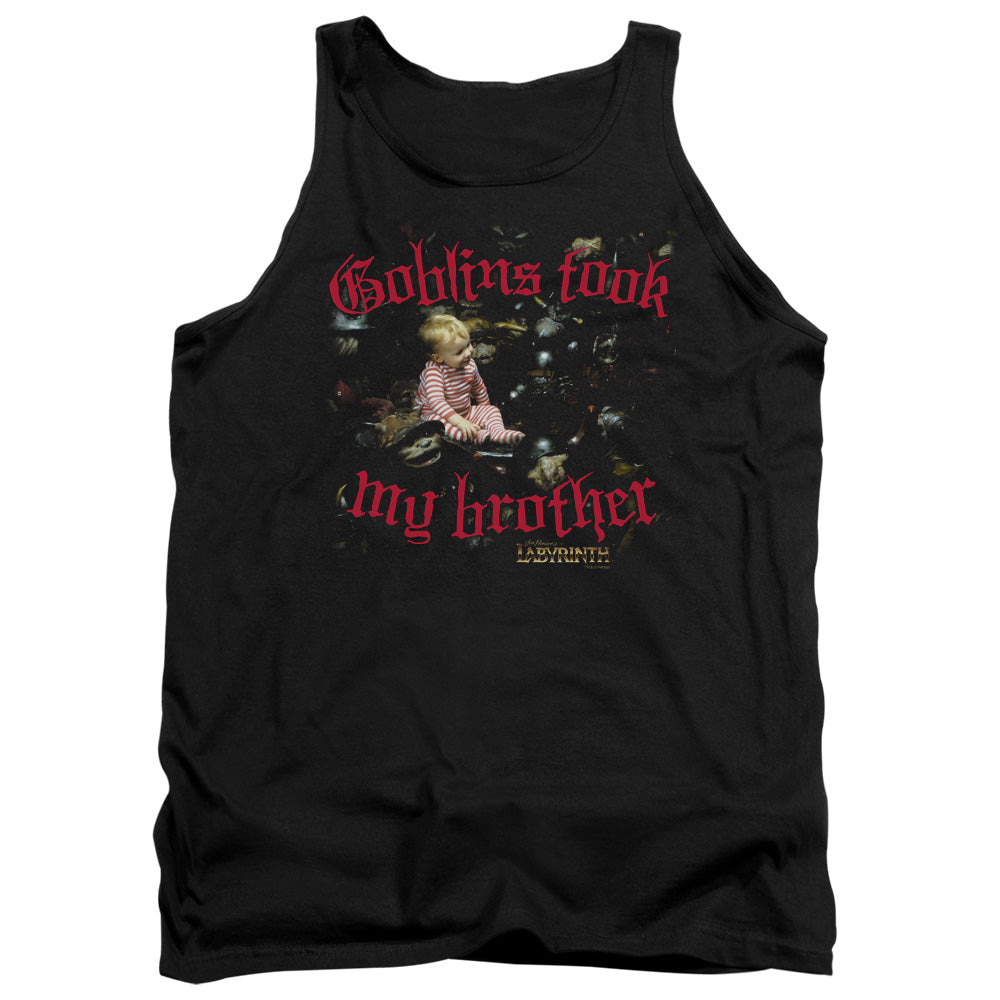Labyrinth Goblins Took My Brother Men's 18/1 Cotton Tank Top
