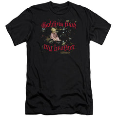 Labyrinth Goblins Took My Brother Men's Ultra-Soft 30/1 Cotton Slim Short-Sleeve T-Shirt