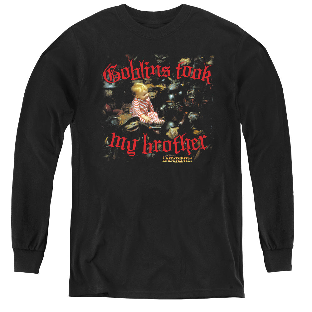 Labyrinth Goblins Took My Brother Youth Long-Sleeve T-Shirt