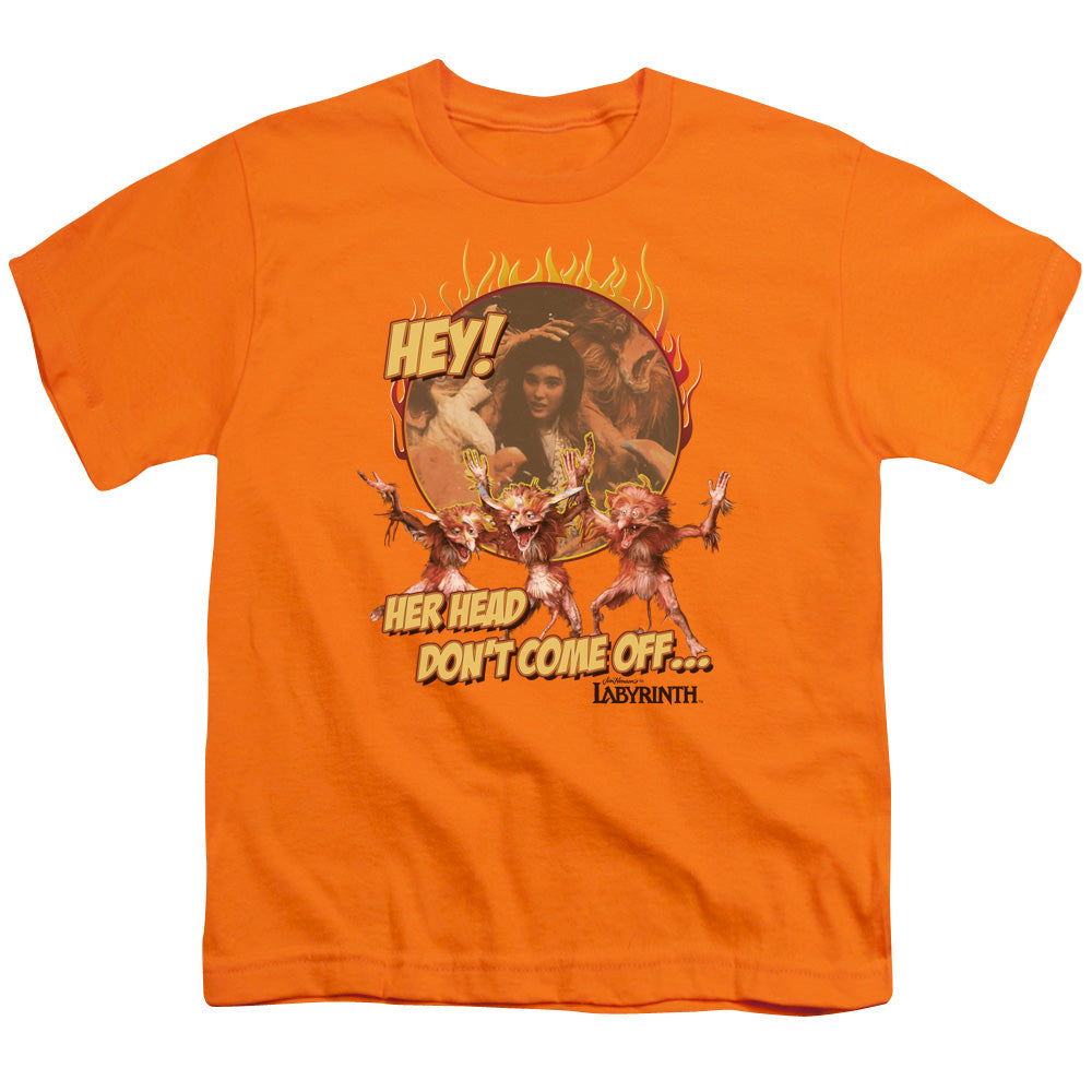 Labyrinth Head Dont Come Off Youth 18/1 100% Cotton Short-Sleeve T-Shirt