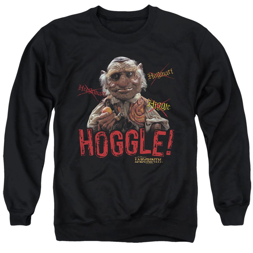 Labyrinth Hoggle Men's Crewneck 50 50 Poly Long-Sleeve T-Shirt