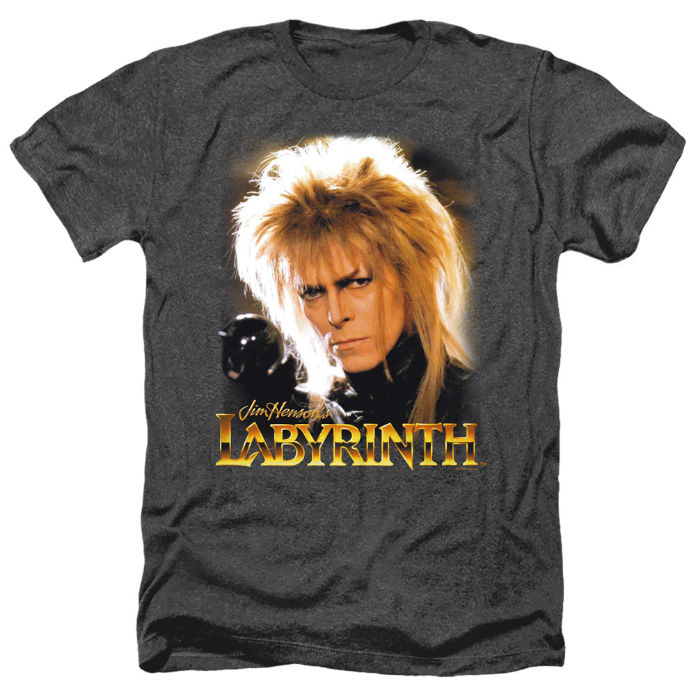 Labyrinth Jareth Men's 30/1 Heather 60 40 Poly Short-Sleeve T-Shirt