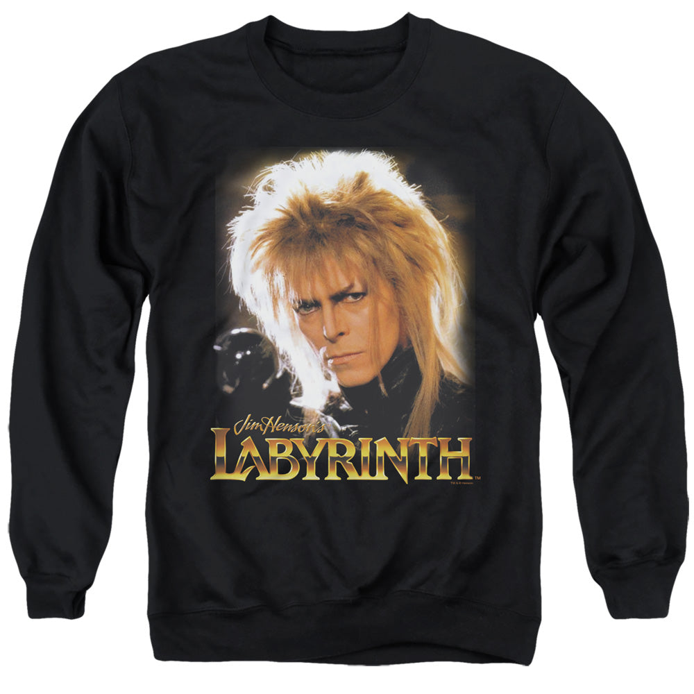 Labyrinth Jareth Men's Crewneck 50 50 Poly Long-Sleeve T-Shirt