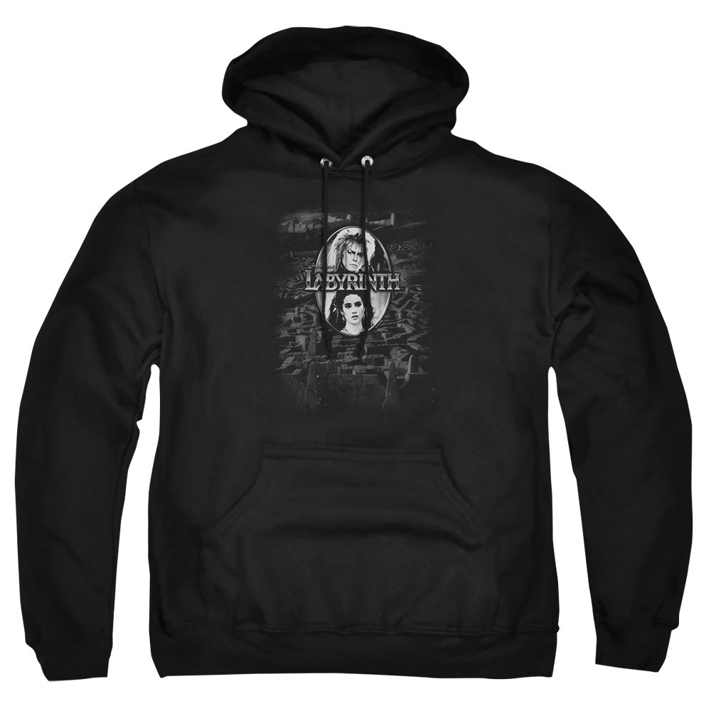 Labyrinth Maze Men's Pull-Over 75 25 Poly Hoodie