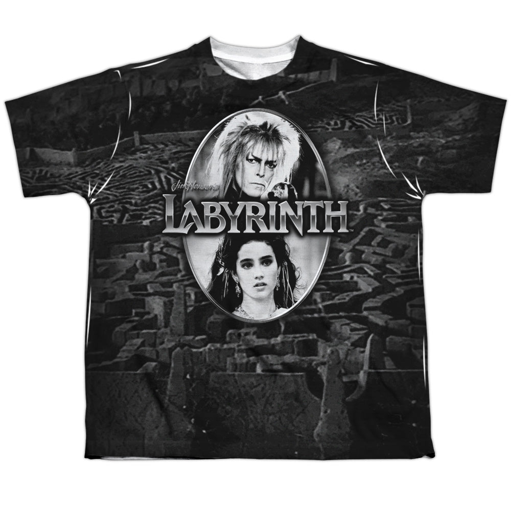 Labyrinth Maze Youth Regular Fit Poly Short-Sleeve T-Shirt