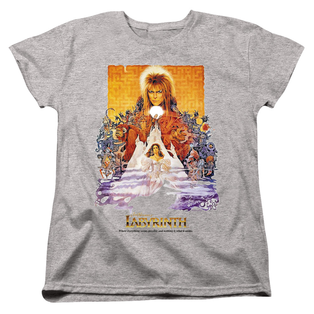 Labyrinth Movie Poster Women's 18/1 Cotton Short-Sleeve T-Shirt