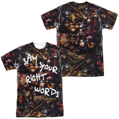 Labyrinth Right Words (Front/Back Print) Men's Regular Fit Polyester Short-Sleeve T-Shirt