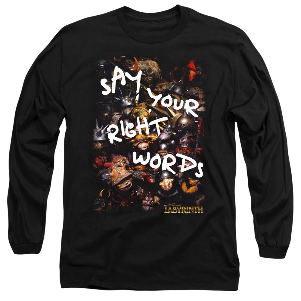 Labyrinth Right Words Men's 18/1 Cotton Long-Sleeve T-Shirt