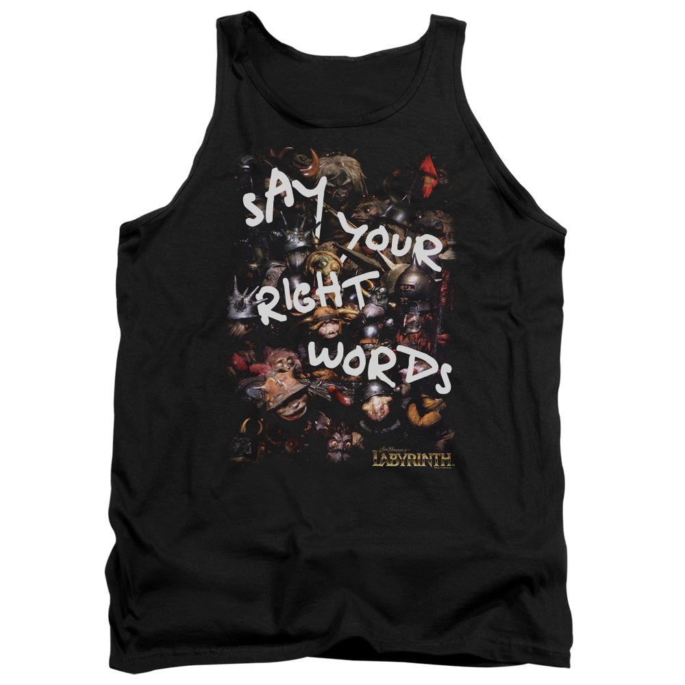 Labyrinth Right Words Men's 18/1 Cotton Tank Top