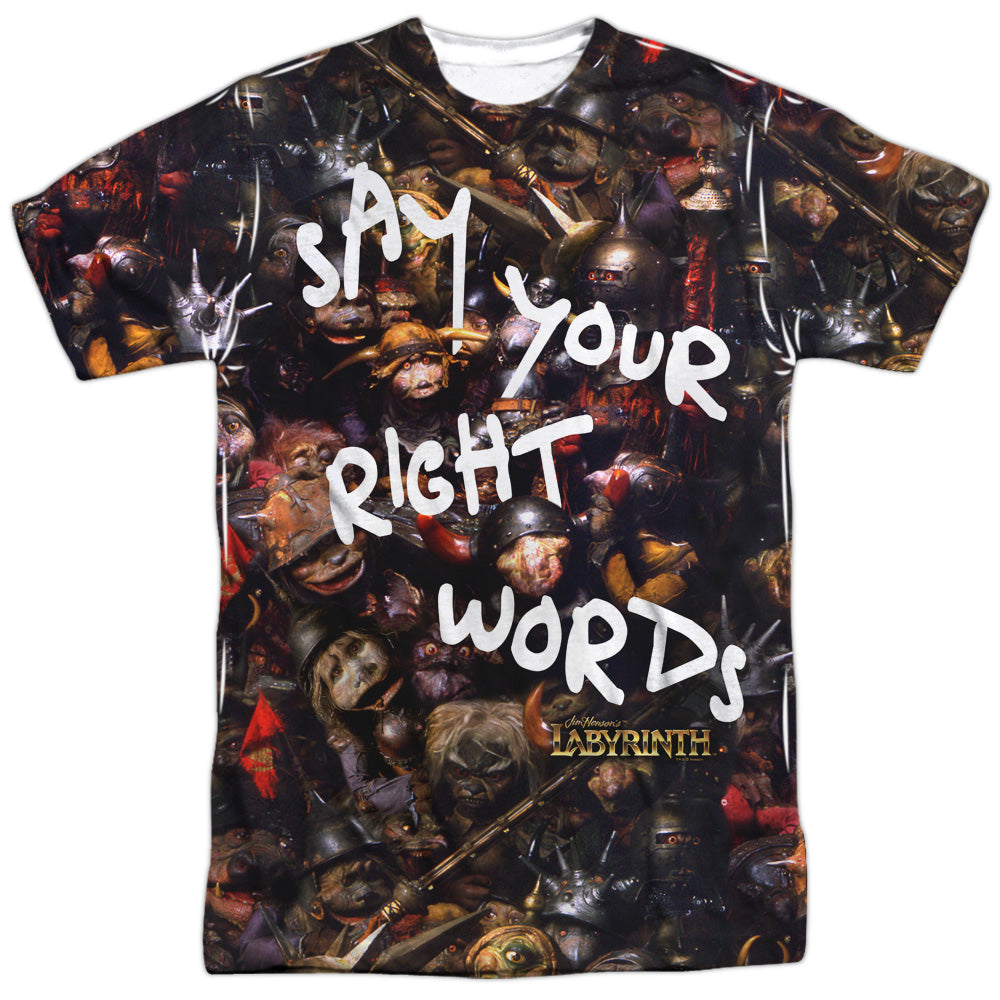 Labyrinth Right Words Men's Regular Fit Polyester Short-Sleeve T-Shirt