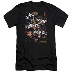 Labyrinth Right Words Men's Ultra-Soft 30/1 Cotton Slim Short-Sleeve T-Shirt