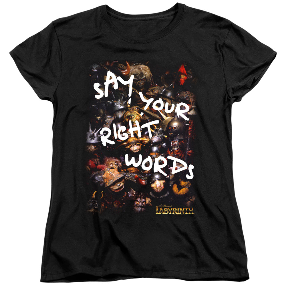 Labyrinth Right Words Women's 18/1 Cotton Short-Sleeve T-Shirt
