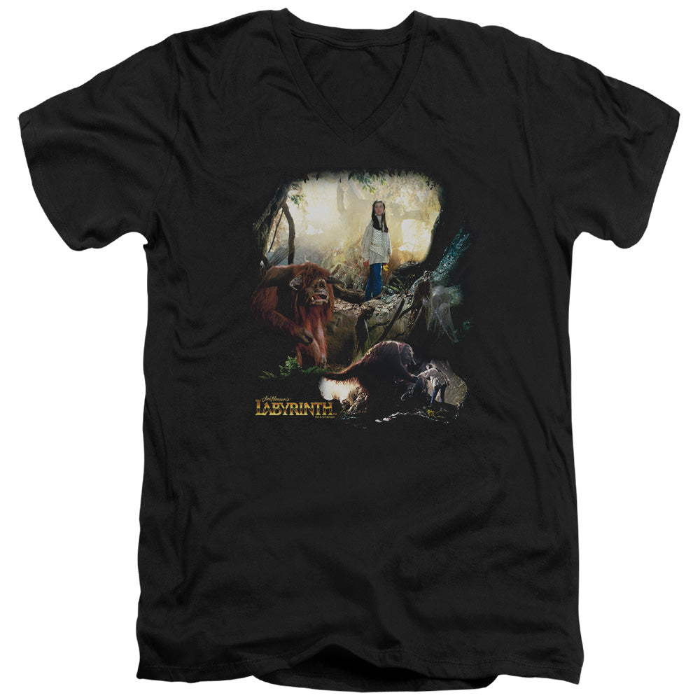 Labyrinth Sarah & Ludo Men's 30/1 Cotton Slim V-Neck T-Shirt