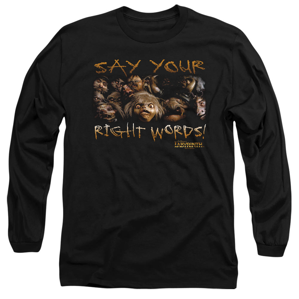 Labyrinth Say Your Right Words Men's 18/1 Cotton Long-Sleeve T-Shirt
