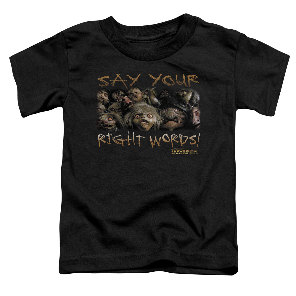 Labyrinth Say Your Right Words Toddler 18/1 Cotton Short-Sleeve T-Shirt