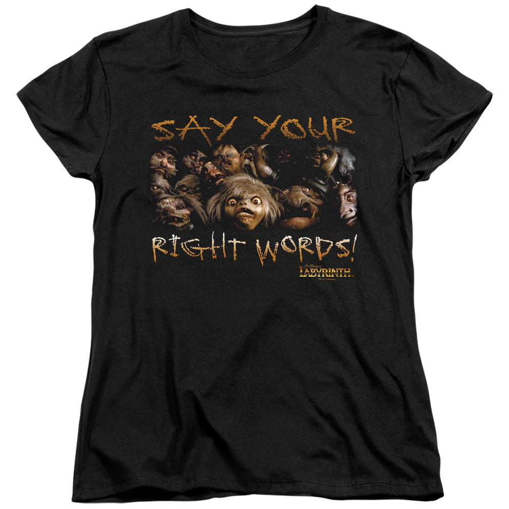 Labyrinth Say Your Right Words Women's 18/1 Cotton Short-Sleeve T-Shirt