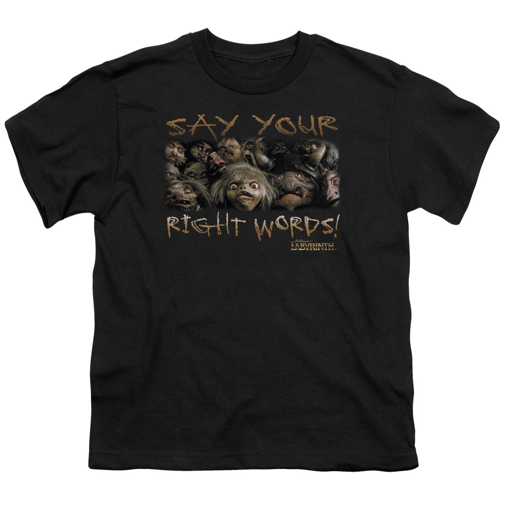 Labyrinth Say Your Right Words Youth 18/1 100% Cotton Short-Sleeve T-Shirt
