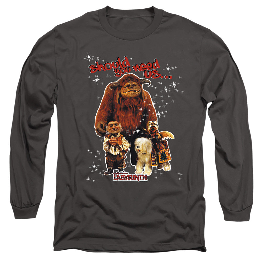 Labyrinth Should You Need Us Men's 18/1 Cotton Long-Sleeve T-Shirt