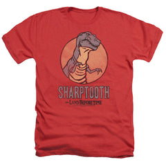 Land Before Time Sharptooth Men's 30/1 Heather 60 40 Poly Short-Sleeve T-Shirt
