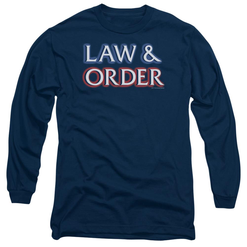 Law And Order Logo Men's 18/1 Cotton Long-Sleeve T-Shirt