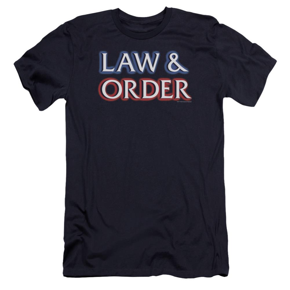 Law And Order Logo Men's Ultra-Soft 30/1 Cotton Slim Short-Sleeve T-Shirt