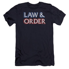 Law And Order Logo Men's Ultra-Soft 30/1 Cotton Slim Short-Sleeve T-Shirt