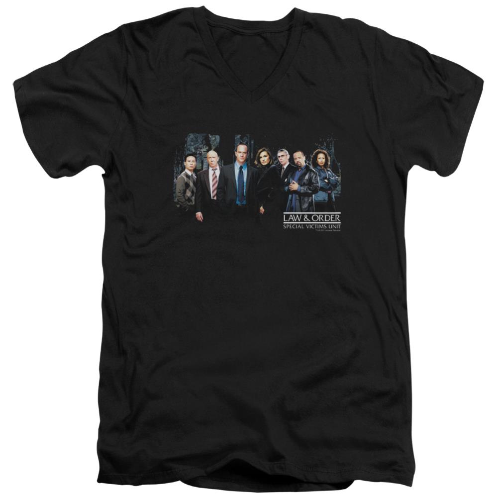 Law And Order SVU Cast Men's 30/1 Cotton Slim V-Neck T-Shirt