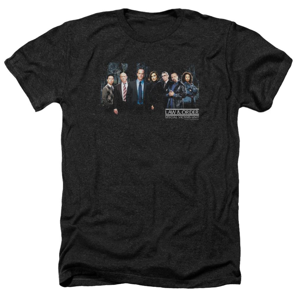 Law And Order SVU Cast Men's 30/1 Heather 60 40 Poly Short-Sleeve T-Shirt