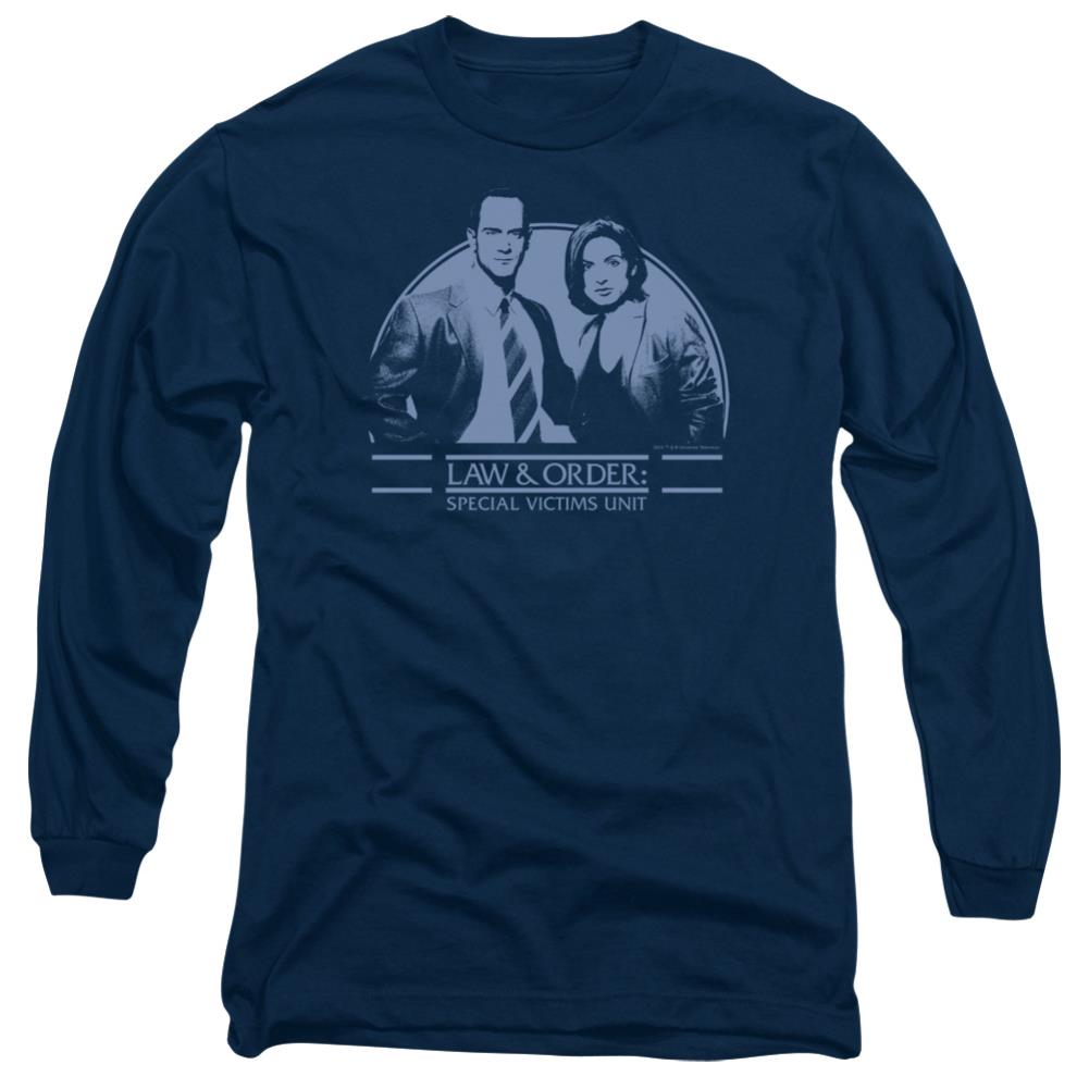 Law And Order SVU Elliot & Olivia Men's 18/1 Cotton Long-Sleeve T-Shirt