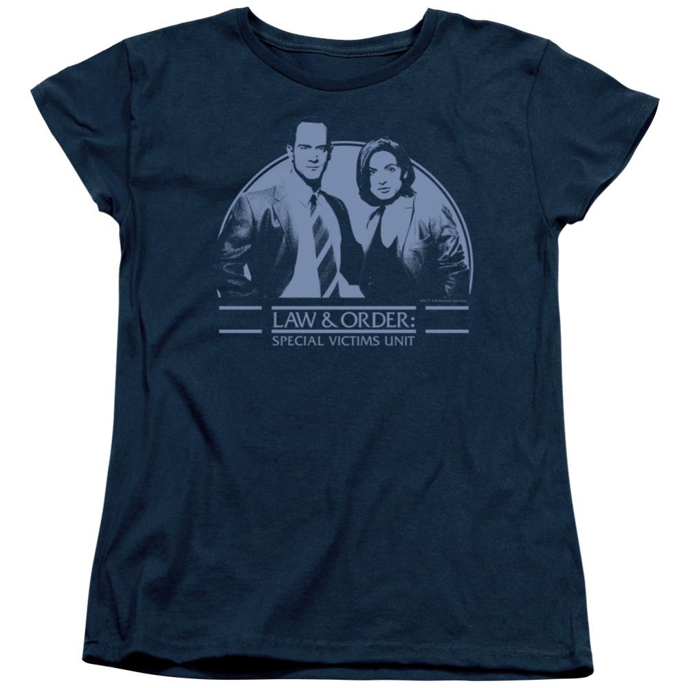 Law And Order SVU Elliot & Olivia Women's 18/1 Cotton Short-Sleeve T-Shirt