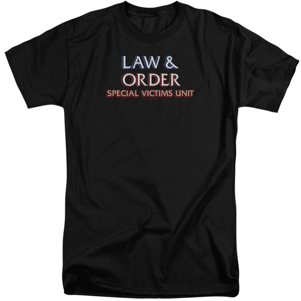 Law And Order SVU Logo Men's 18/1 Tall Cotton Short-Sleeve T-Shirt