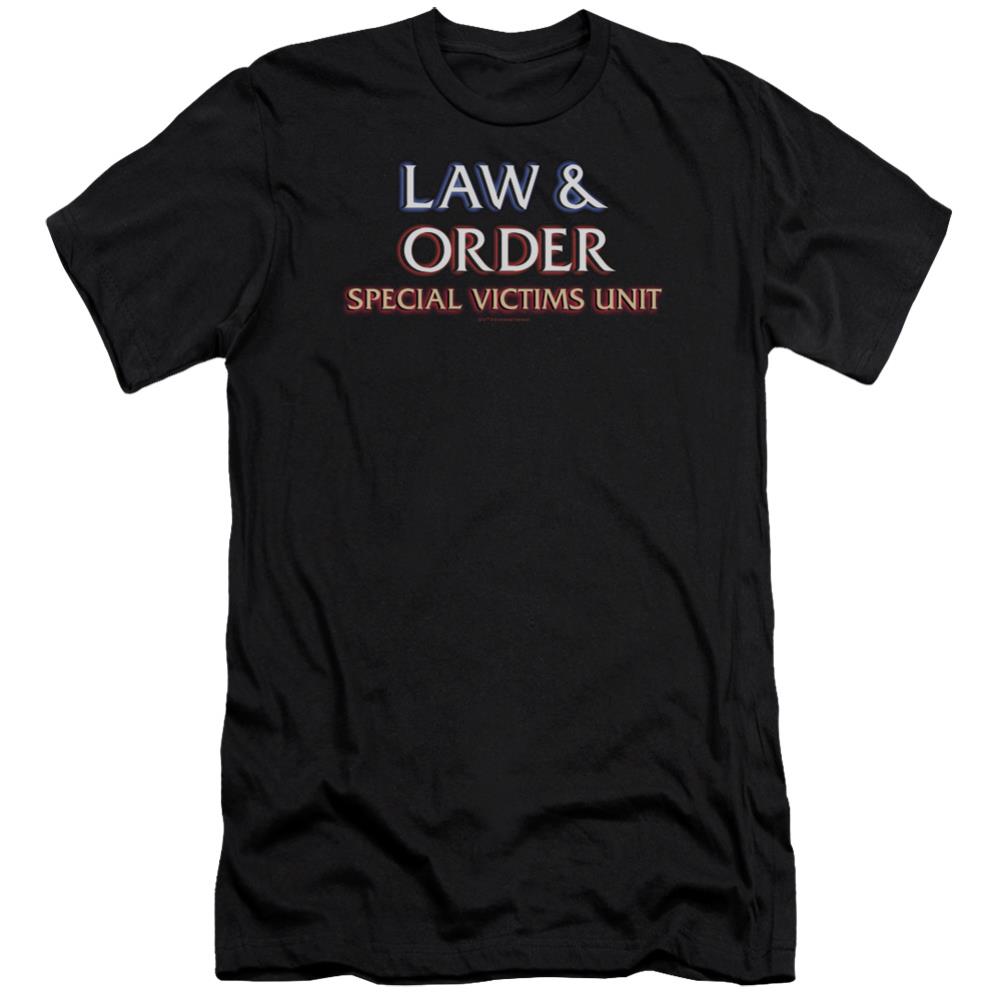Law And Order SVU Logo Men's Ultra-Soft 30/1 Cotton Slim Short-Sleeve T-Shirt
