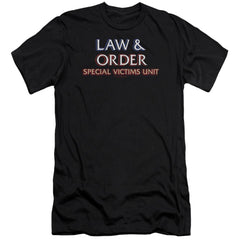 Law And Order SVU Logo Men's Ultra-Soft 30/1 Cotton Slim Short-Sleeve T-Shirt