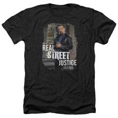 Law And Order SVU Street Justice Men's 30/1 Heather 60 40 Poly Short-Sleeve T-Shirt