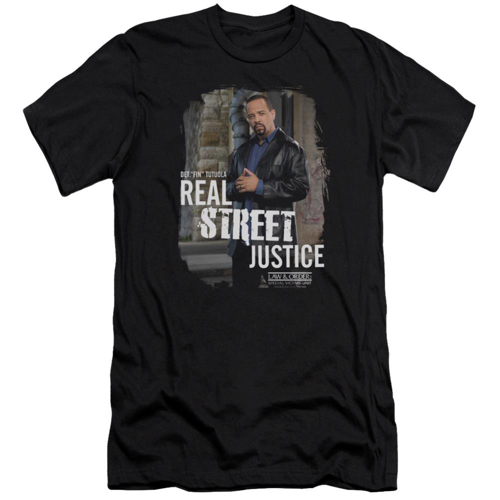 Law And Order SVU Street Justice Men's Ultra-Soft 30/1 Cotton Slim Short-Sleeve T-Shirt